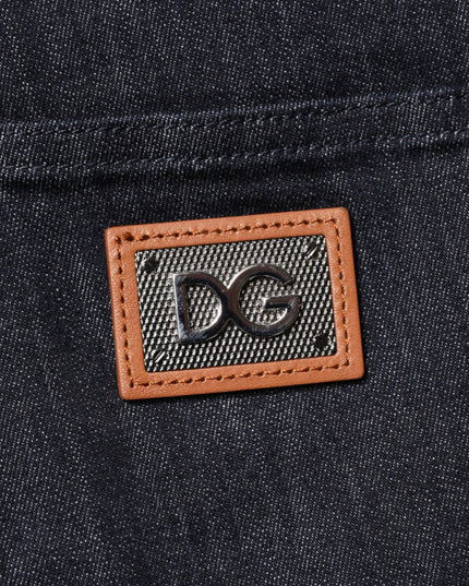 Dolce & Gabbana Black Cotton Stretch Skinny Denim Men Jeans