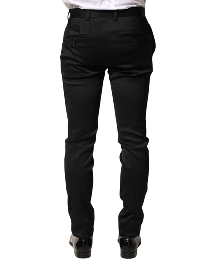 Dolce & Gabbana Black Viscose Dress Formal Men Trousers Pants