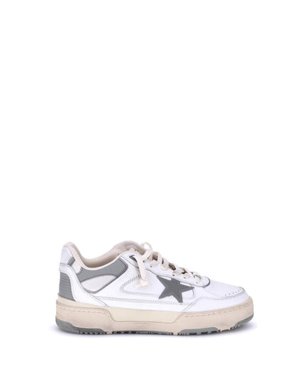 Golden Goose Gray Calf Leather Bos Taurus Chunky Sneakers