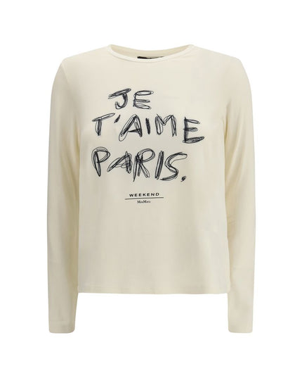Max Mara Cream Cotton Long Sleeve T-Shirt