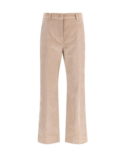 Max Mara Beige Cotton Casual Pants