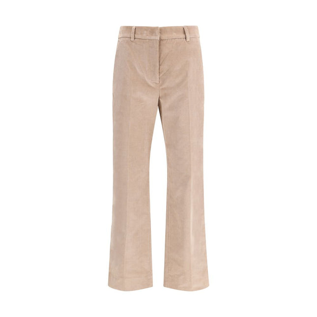 Max Mara Beige Cotton Casual Pants