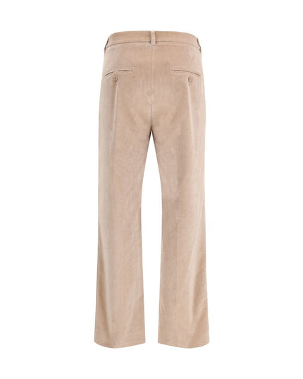 Max Mara Beige Cotton Casual Pants