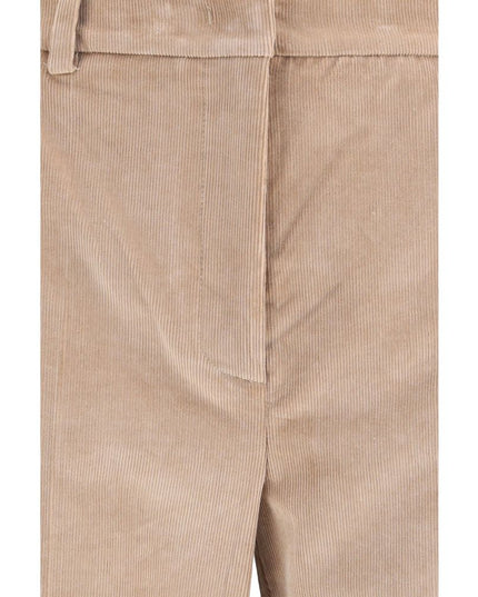 Max Mara Beige Cotton Casual Pants