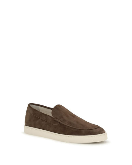 Brunello Cucinelli Brown Rubber Slip-On Loafers