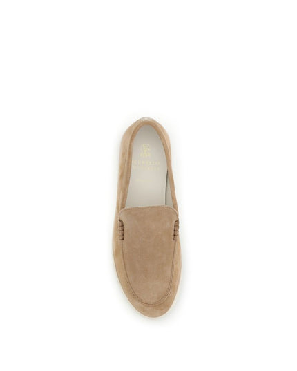 Brunello Cucinelli Beige Rubber Slip-On Loafers