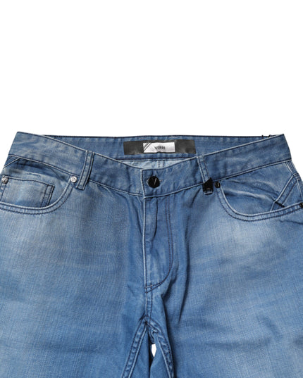 Verri Blue Washed Cotton Skinny Fit Men Denim Trouser Jeans