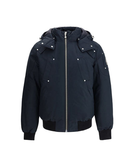 Moose Knuckles Blue Cotton Bomber