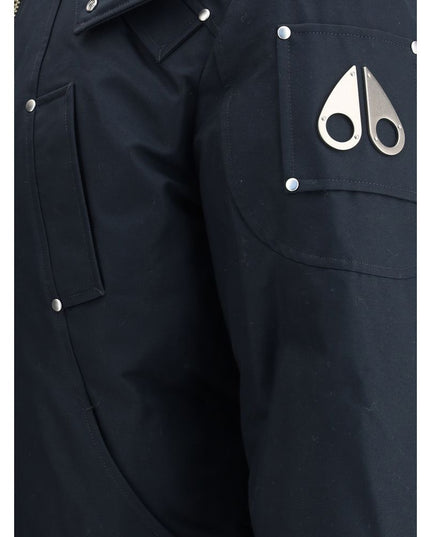 Moose Knuckles Blue Cotton Bomber