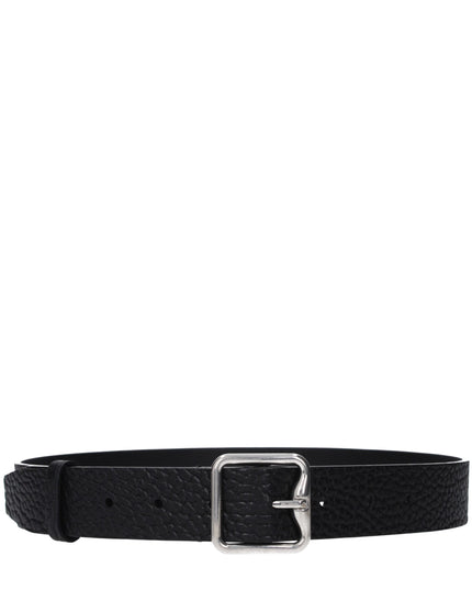 Burberry Black Leather Regular Belt