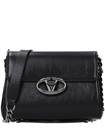 Valentino Garavani Black Leather Crossbody Bag