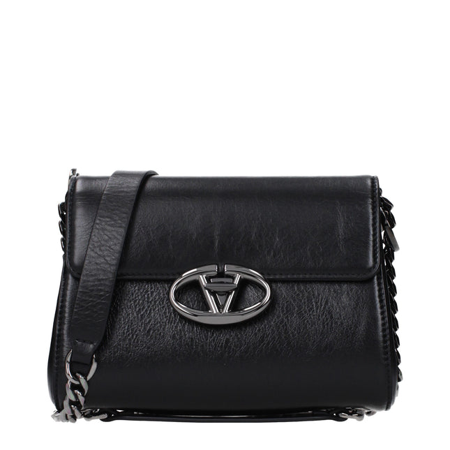 Valentino Garavani Black Leather Crossbody Bag