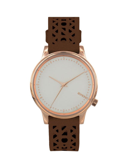 Komono Brown Leather Dress Watch