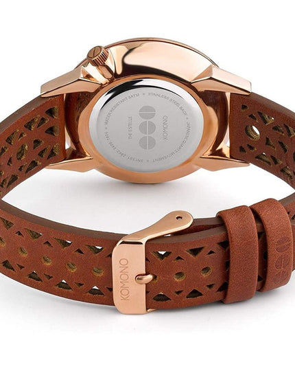 Komono Brown Leather Dress Watch