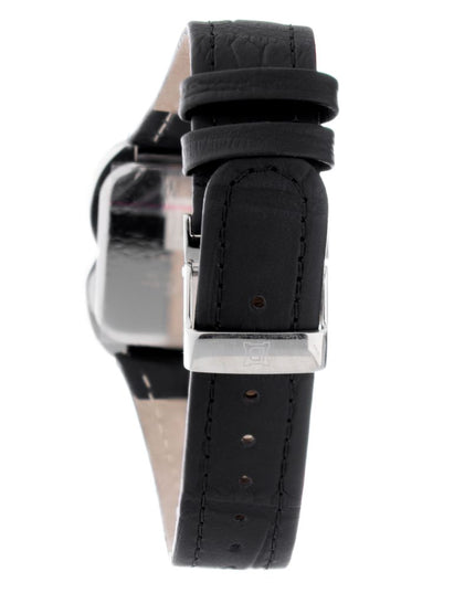 Laura Biagiotti Black Leather Dress Watch