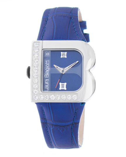 Laura Biagiotti Purple Leather Dress Watch