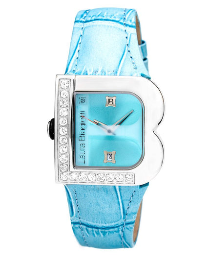 Laura Biagiotti Blue Leather Dress Watch