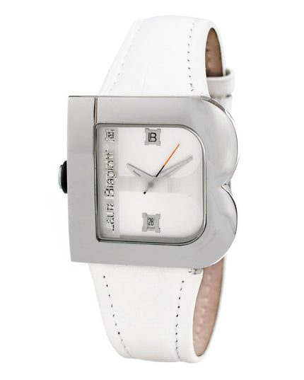Laura Biagiotti White Leather Dress Watch