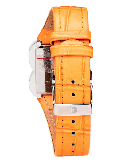 Laura Biagiotti Orange Leather Dress Watch