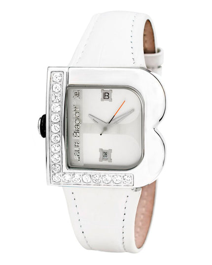 Laura Biagiotti White Leather Dress Watch