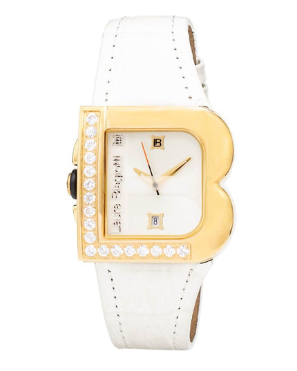Laura Biagiotti White Leather Dress Watch