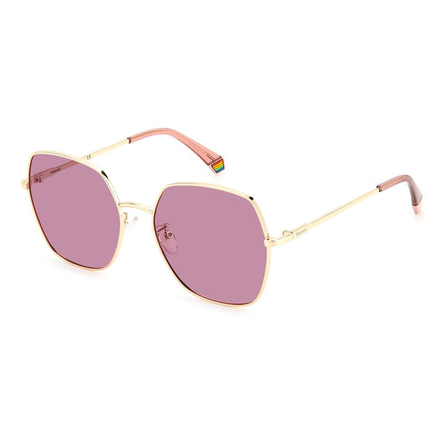 Polaroid Rose Gold Stainless Steel Sunglasses