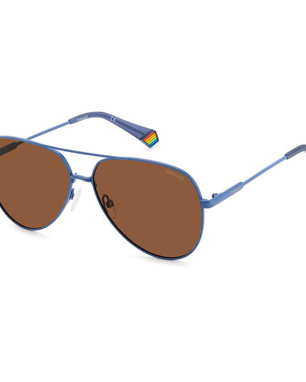 Polaroid Blue Stainless Steel Sunglasses