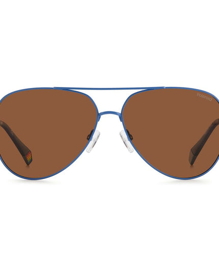 Polaroid Blue Stainless Steel Sunglasses