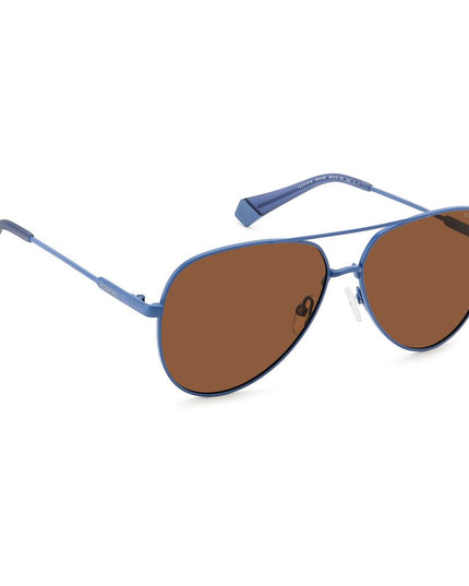Polaroid Blue Stainless Steel Sunglasses