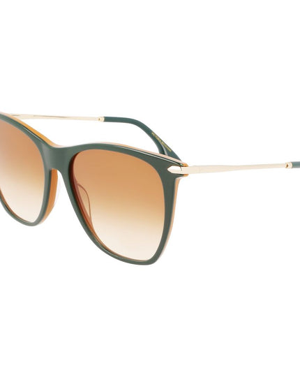 Victoria Beckham Green Acetate Sunglasses