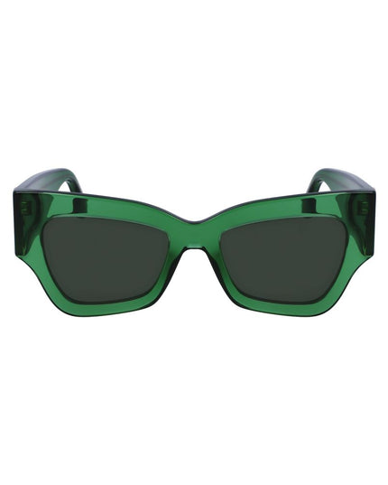Victoria Beckham Green Acetate Sunglasses