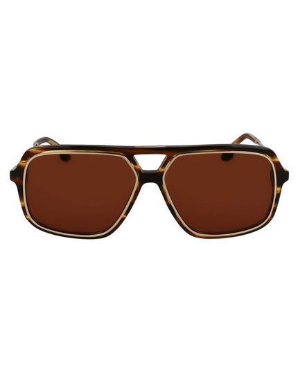 Victoria Beckham Brown Acetate Sunglasses