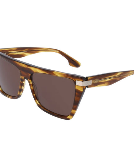 Victoria Beckham Brown Acetate Sunglasses