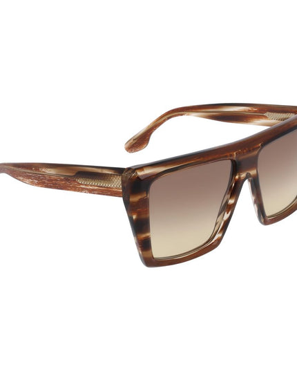 Victoria Beckham Brown Acetate Sunglasses