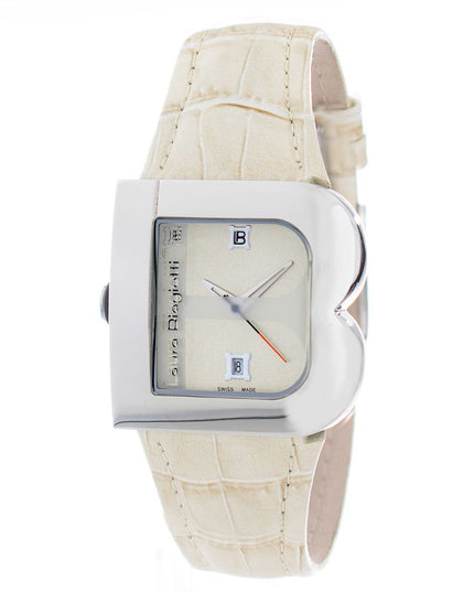 Laura Biagiotti Beige Leather Dress Watch