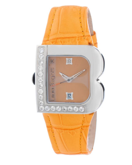 Laura Biagiotti Orange Leather Dress Watch