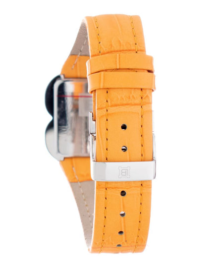 Laura Biagiotti Orange Leather Dress Watch