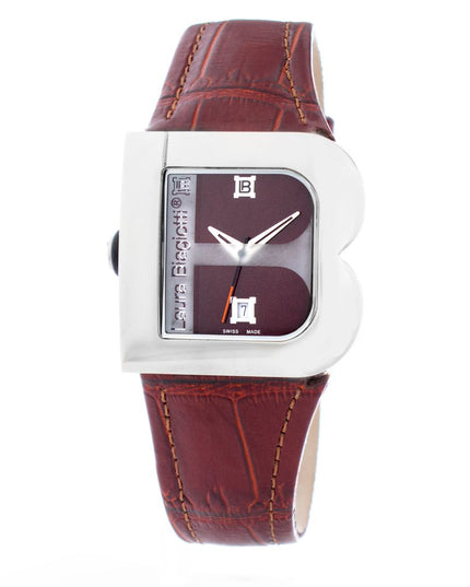 Laura Biagiotti Brown Leather Dress Watch