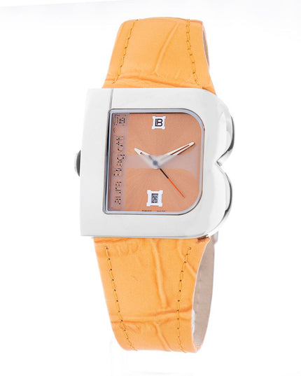 Laura Biagiotti Orange Leather Dress Watch
