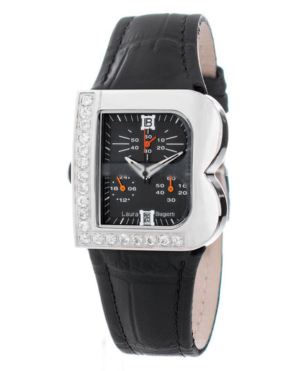 Laura Biagiotti Black Stainless Steel Dress Watch