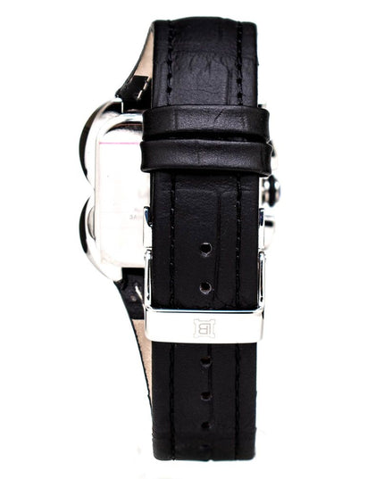 Laura Biagiotti Black Leather Dress Watch