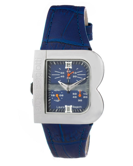 Laura Biagiotti Purple Leather Dress Watch