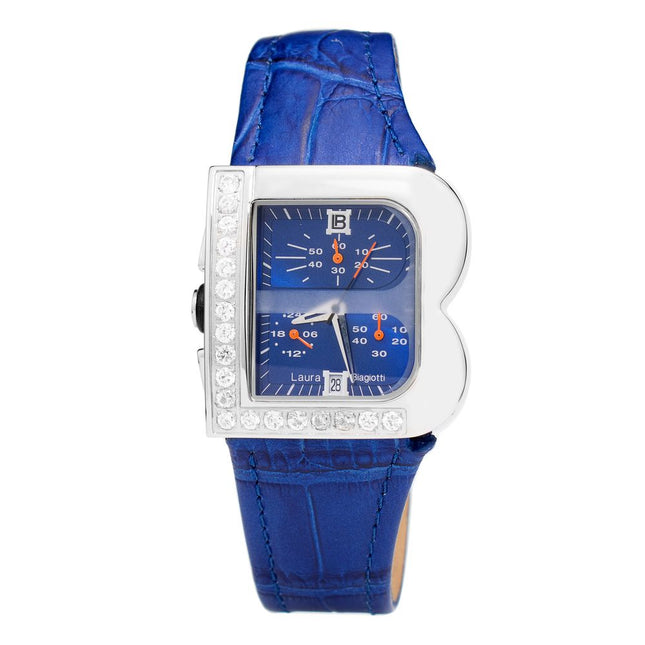Laura Biagiotti Blue Leather Bracelet Watch