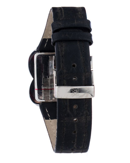 Laura Biagiotti Black Leather Dress Watch