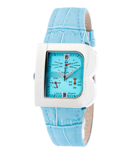 Laura Biagiotti Blue Leather Dress Watch