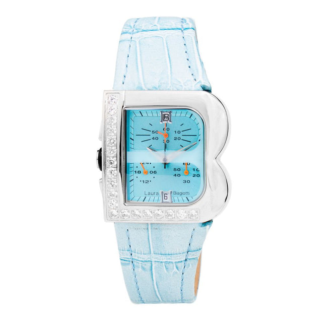 Laura Biagiotti Blue Leather Dress Watch
