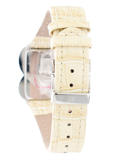 Laura Biagiotti Beige Leather Dress Watch