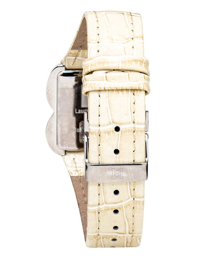 Laura Biagiotti Beige Leather Dress Watch
