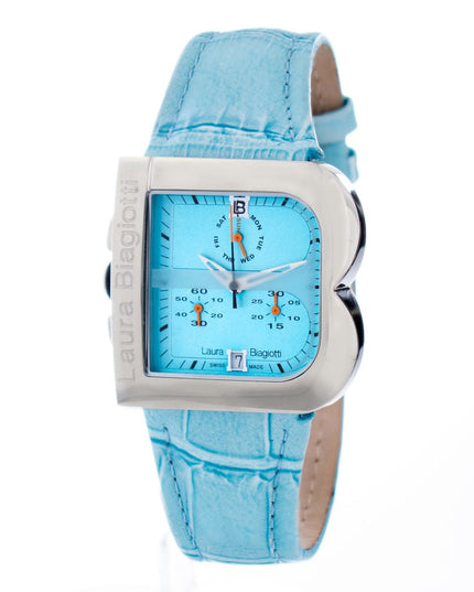 Laura Biagiotti Blue Leather Dress Watch