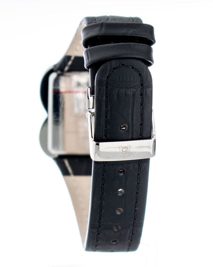 Laura Biagiotti Black Leather Dress Watch